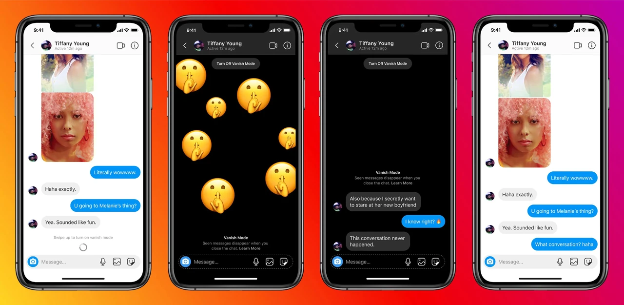 Znikające wiadomości Instagram w DM